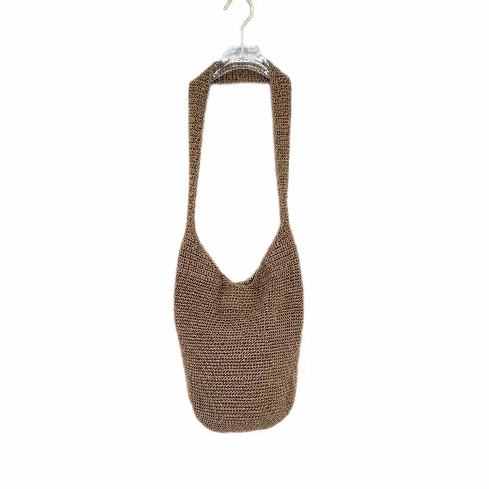 The Sak 120 Large Crochet Tan Brown Shoulder Boho Casual Daytime Chic Bag Purse